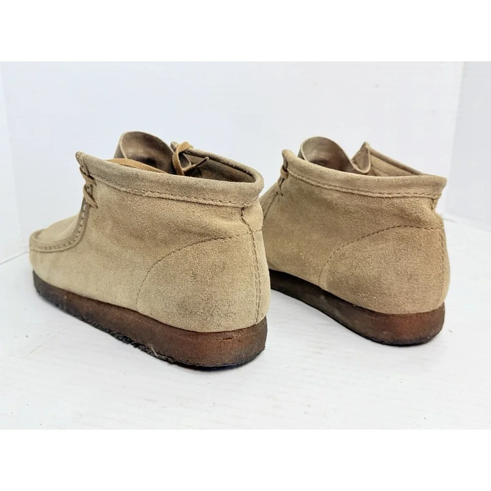 Clarks Originals Wallabee Tan Suede Shoes Men's 12 US UK 11 Crepe Sole